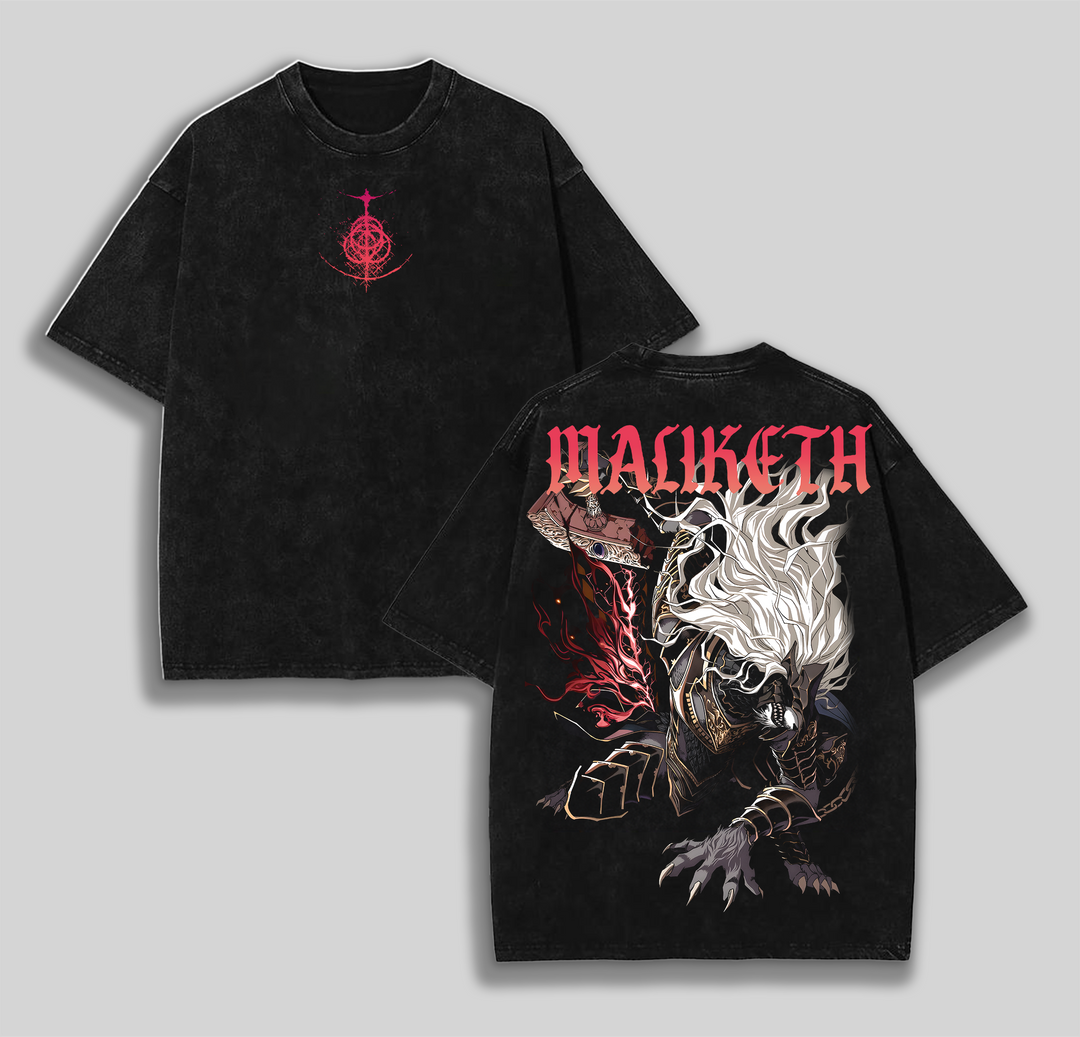 Retro Limited Vintage Maliketh, The Black Blade Elden Ring Washed Tee