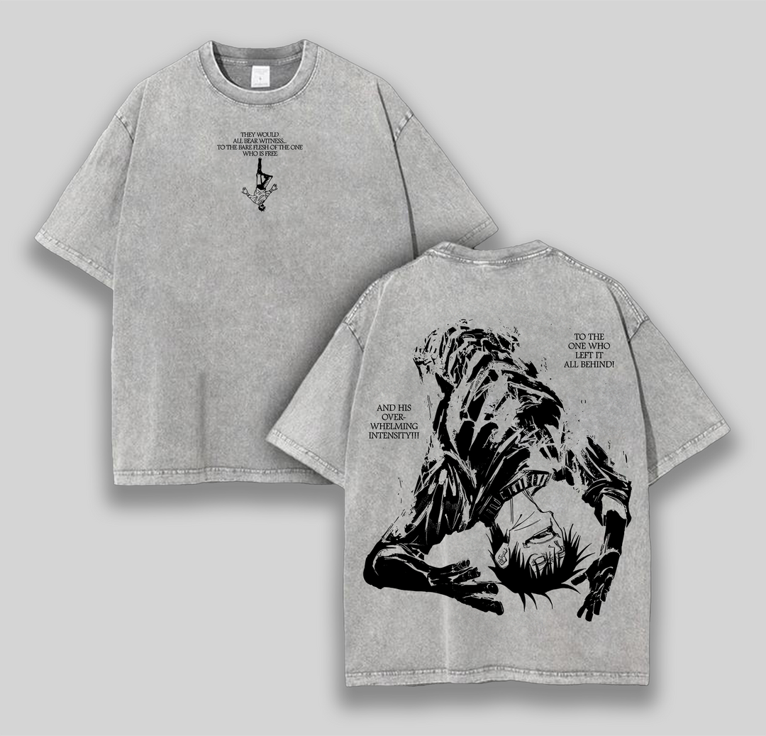 Fushiguro Toji Jujutsu Kaisen Anime Manga Washed T-shirt JJK15