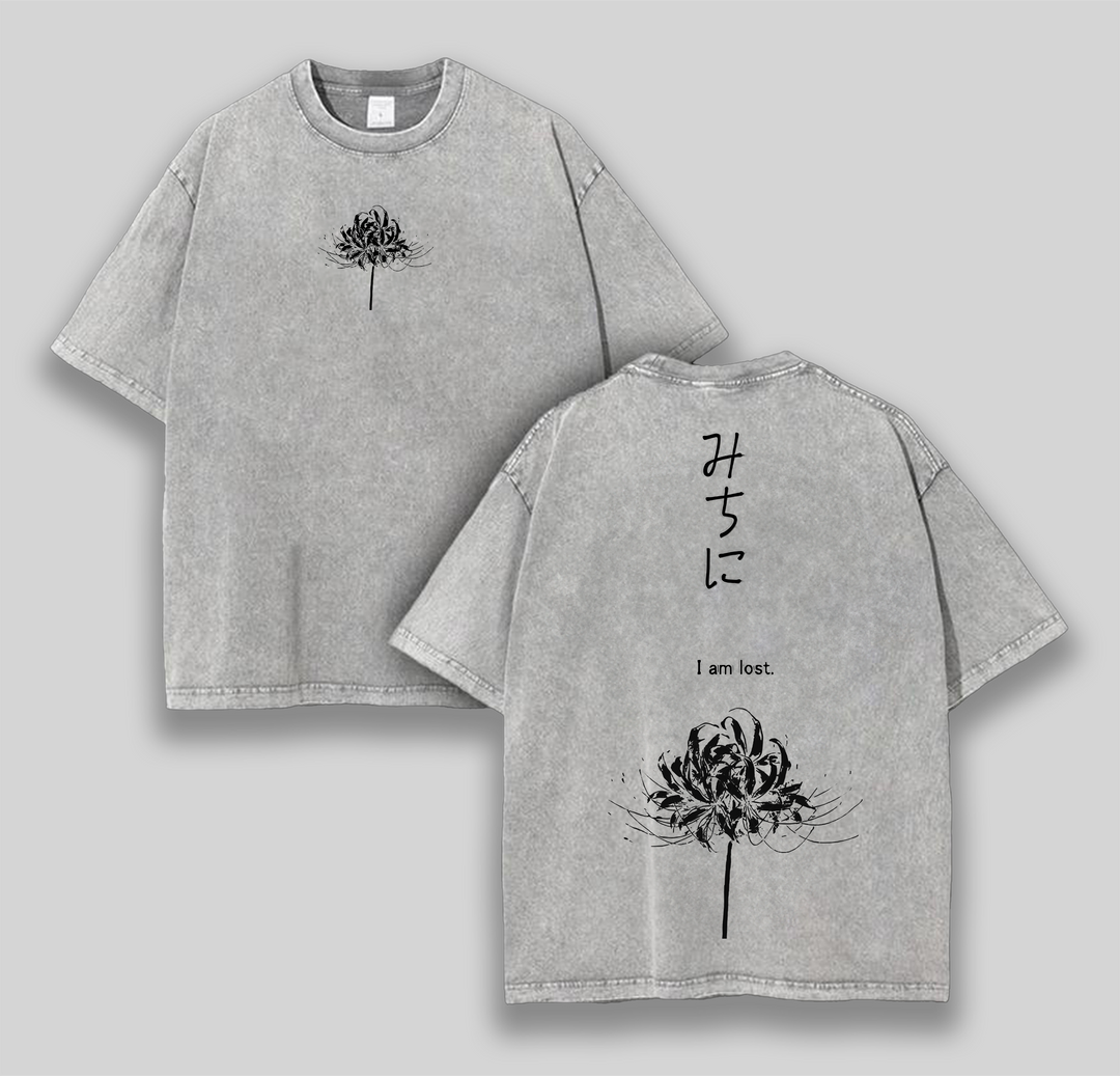 Lycoris Radiata - Demon Slayer Anime Merch Double Printed Vintage Washed Tee