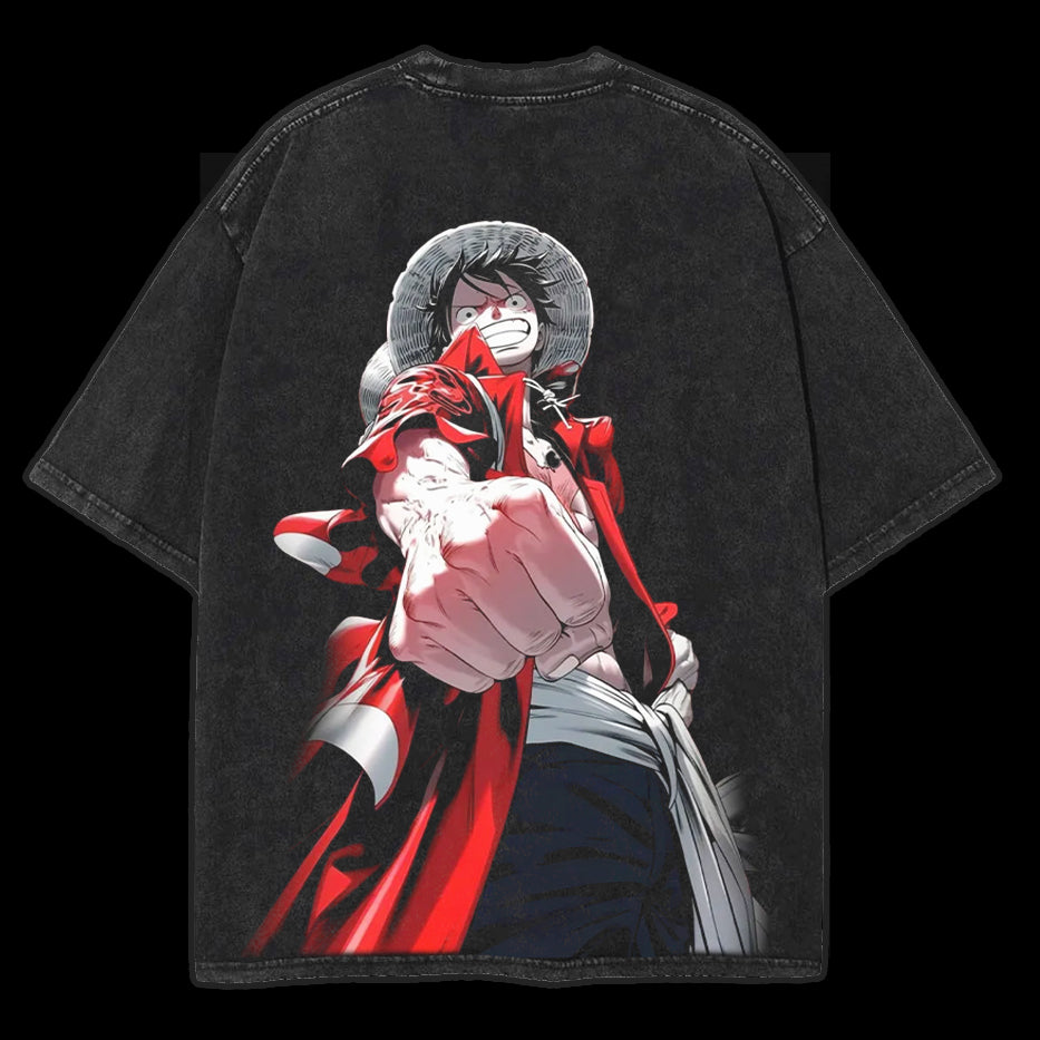 "LUFFY" ONE PIECE Vintage Anime Wash Tee [MMU]