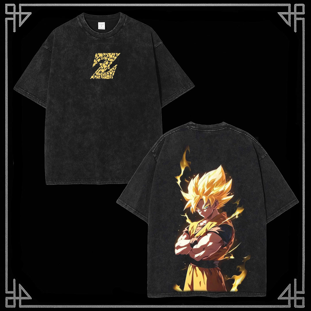 "SON GOKU" DRAGON BALL Anime Wash Tee [MMU]