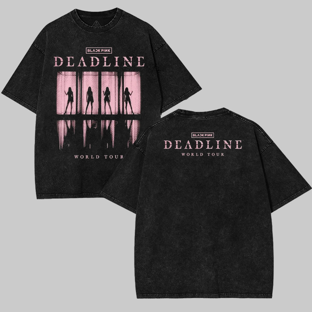 BLACK PINK: Deadline World Tour 2025 V1 Washed T-Shirt HHV