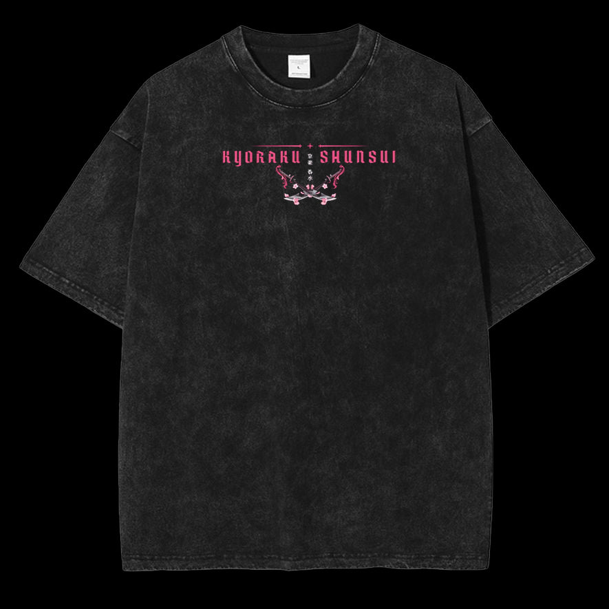 "Shunsui Kyōraku" Unisex Anime Bleach Wash Tee [MMU]