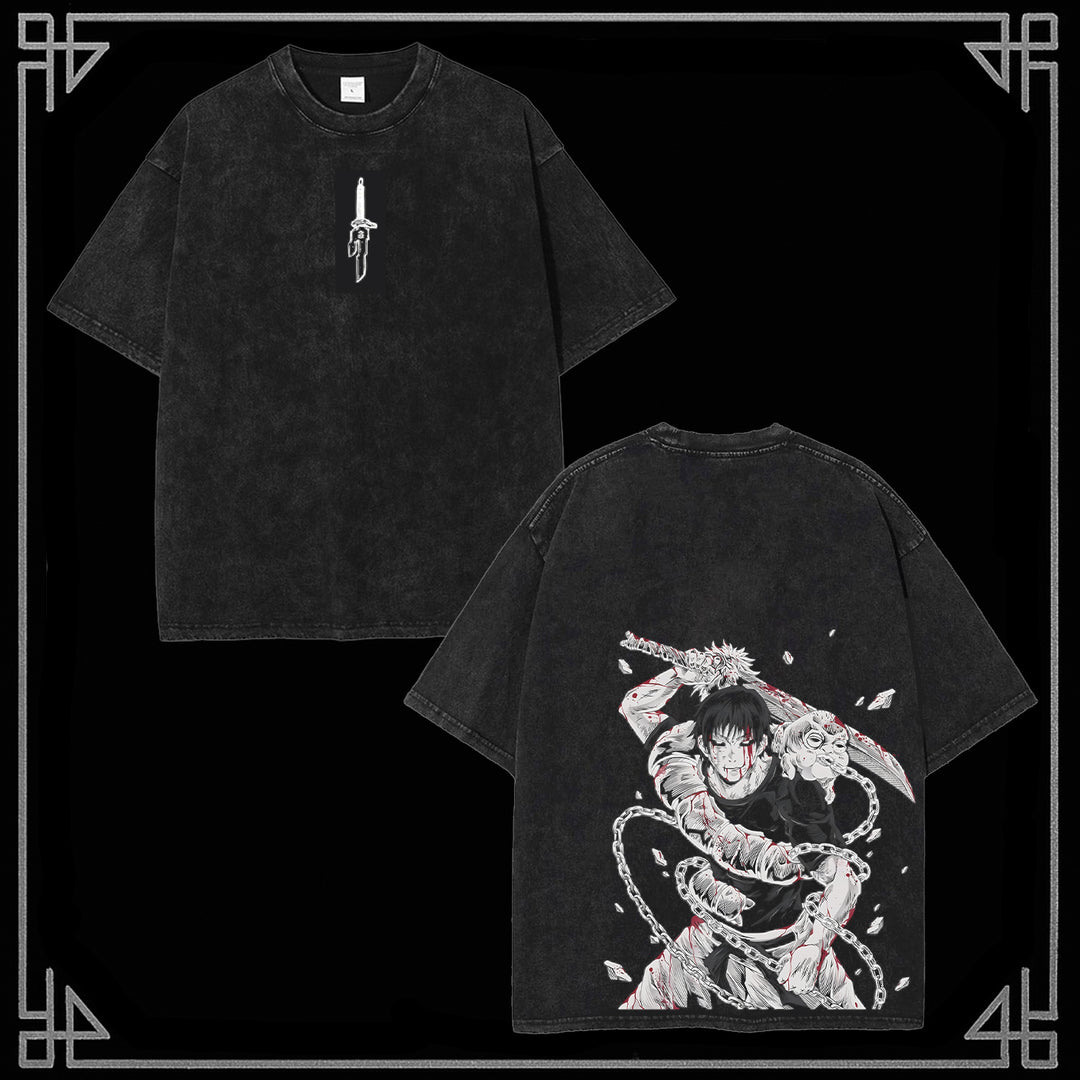 "Toji" Jujutsu Kaisen Unisex Vintage Anime Wash Tee [MMU]