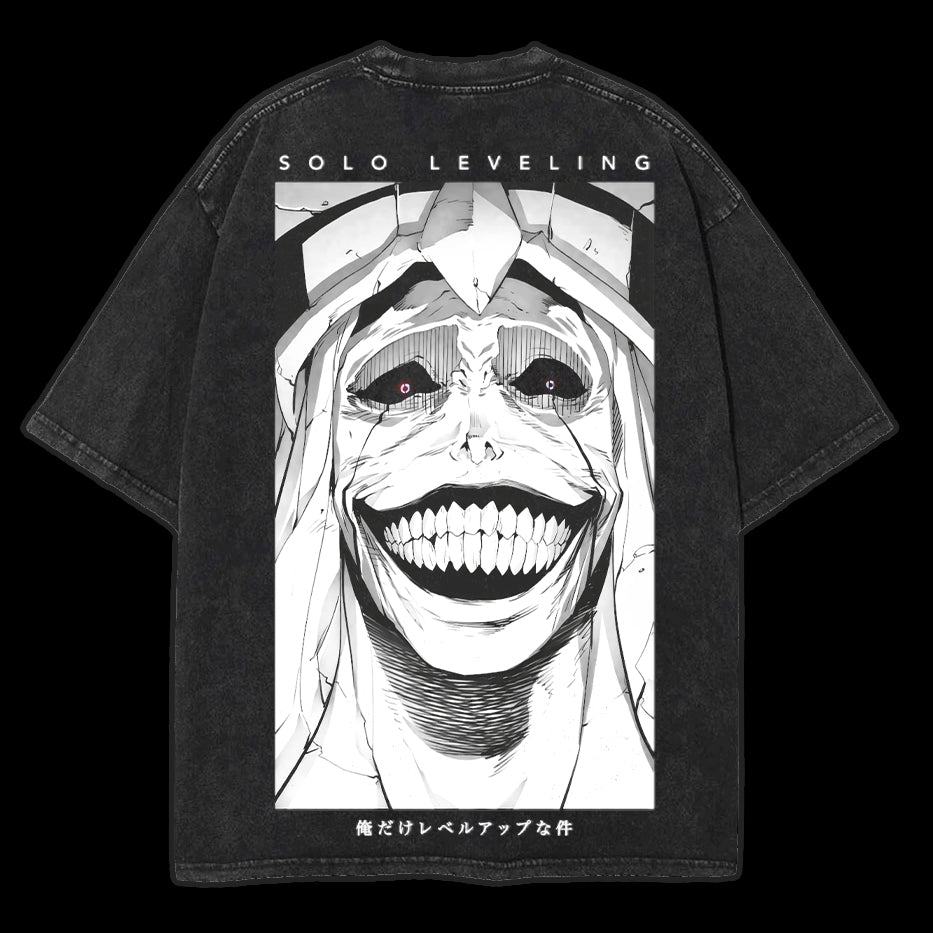 "Statue Of God" Solo Leveling Vintage Anime Wash Tee [MMU]