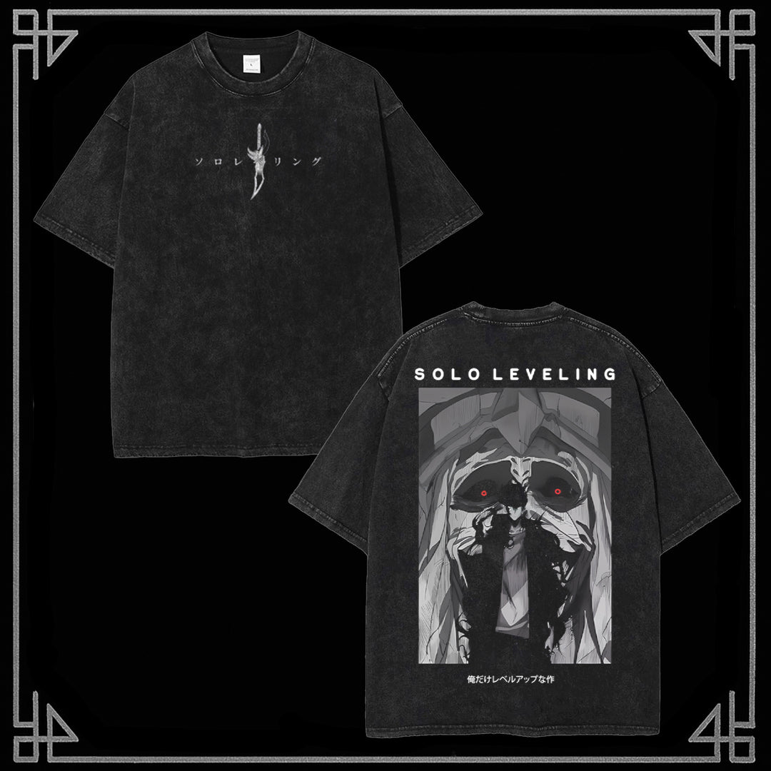 "Sung Jin Woo" Solo Leveling Vintage Anime Wash Tee [MMU]