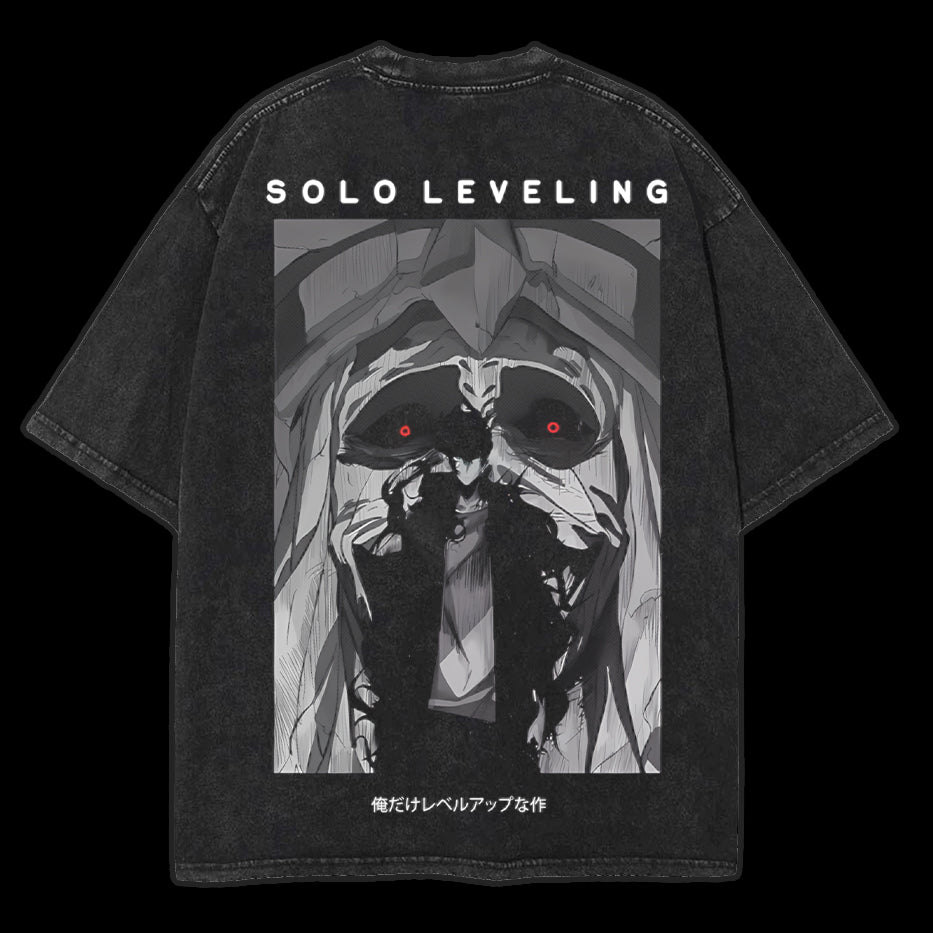 "Sung Jin Woo" Solo Leveling Vintage Anime Wash Tee [MMU]