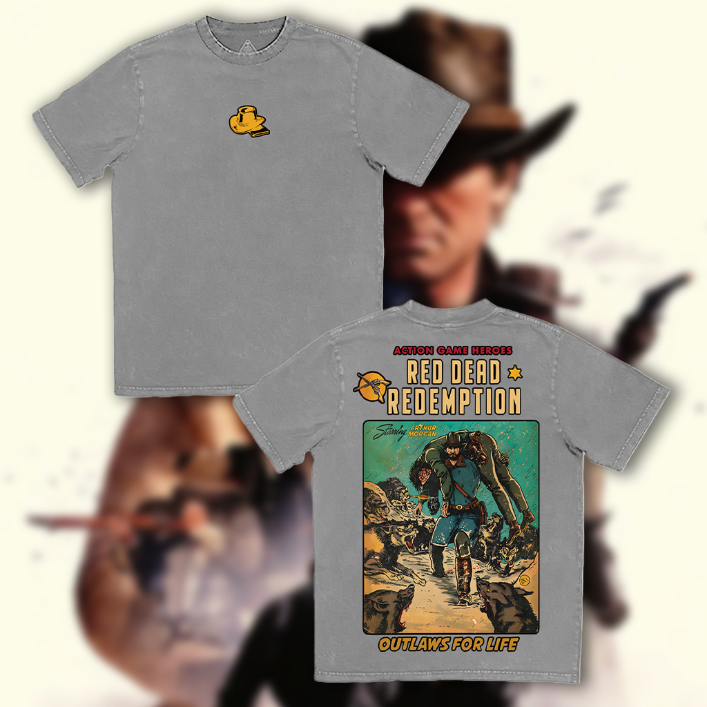 Arthur Morgan Outlaw For Life Vintage Oversized Washed Tshirt