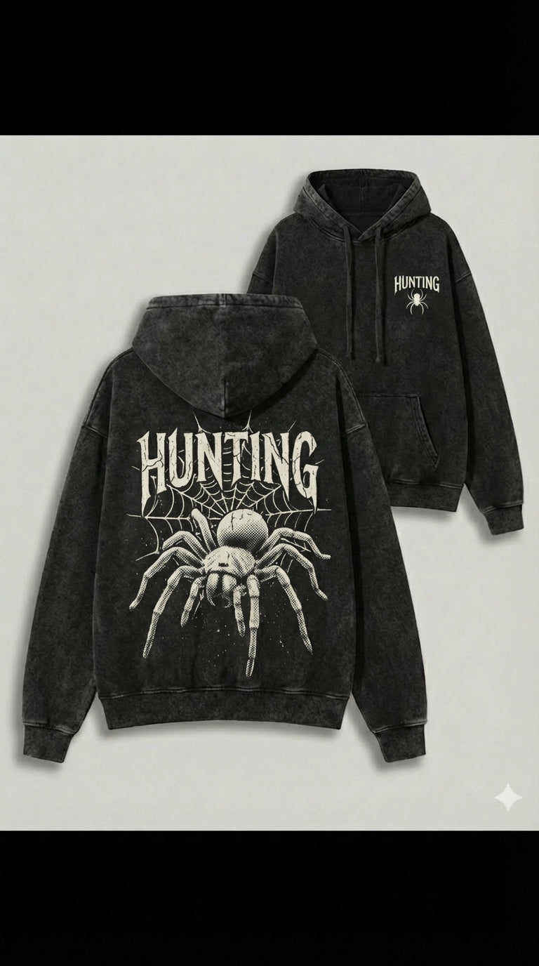 HUNTING – Predator Web Washed Tee & Hoodie