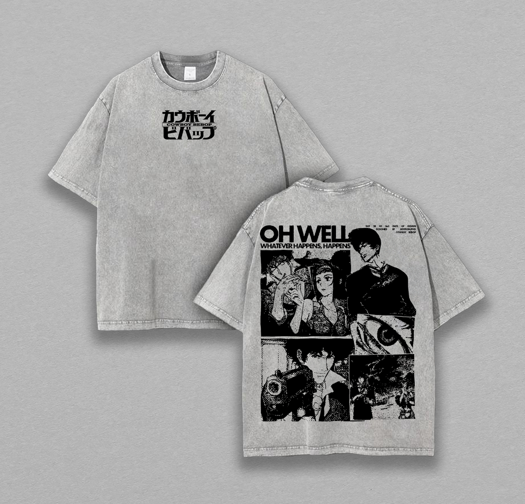 Cowboy Bebop Anime Double Printed Washed