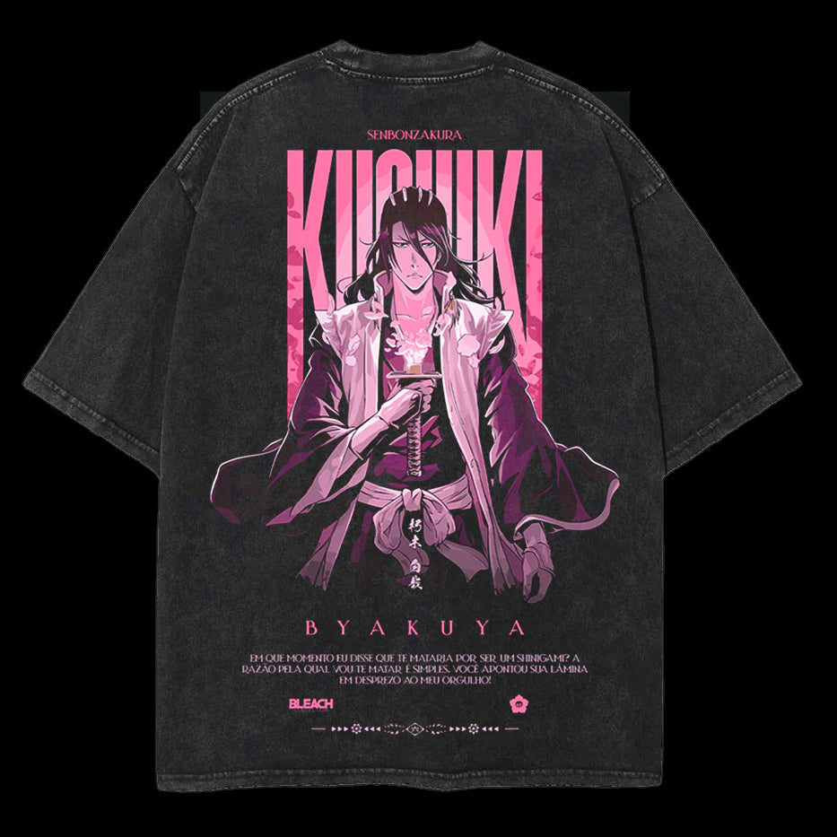 "KUCHIKI BYAKUYA" Wash T-Shirt [MMU]