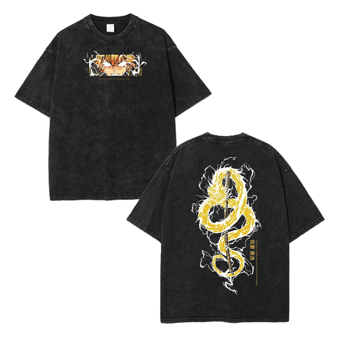 Zenitsu Demon Slayer Unisex Wash Tshirt [MMU]