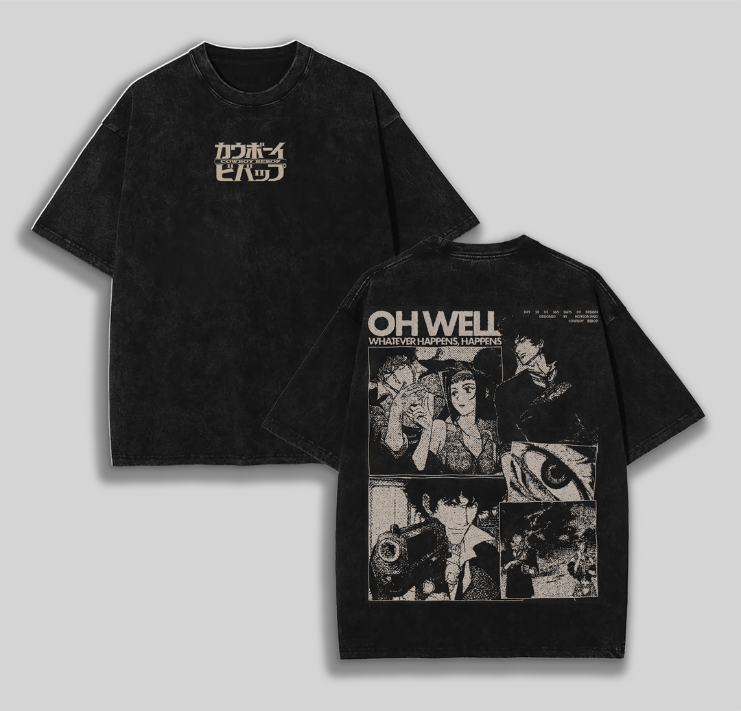 Cowboy Bebop Anime Double Printed Washed