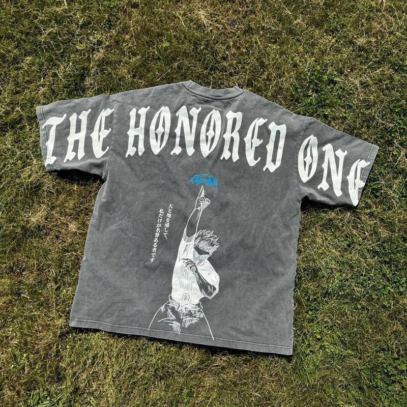 The Honored One Gojo JJK Acid Wash Black Vintage JJK1