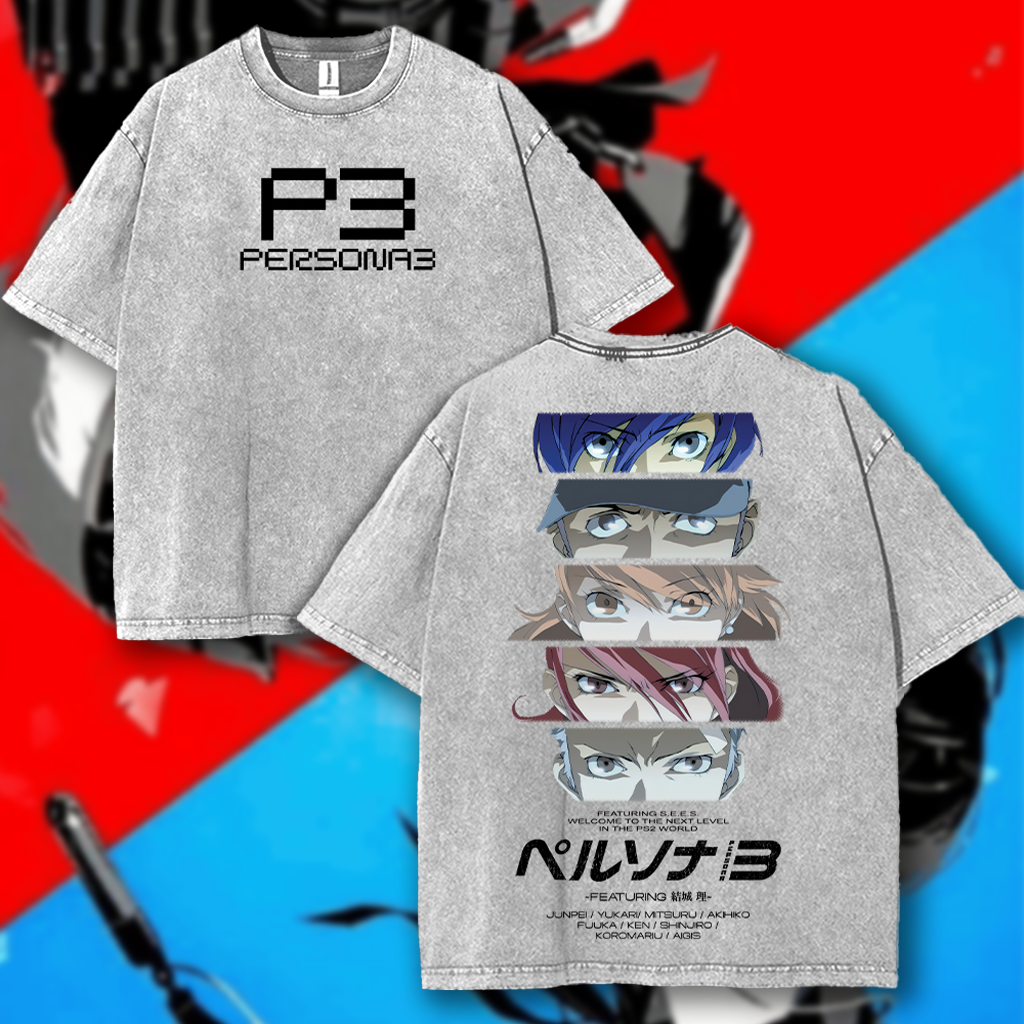 Persona 3 Graphic Unisex Double Printed Washed T- SHIRT