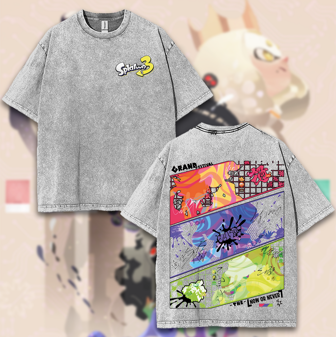Splatoon 3 Cotton Unisex Round Neck Anime T-Shirt