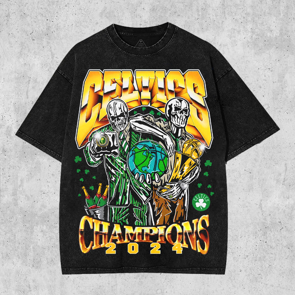 Philadelphia Eagles Champions 2024 Football Washed T-Shirt HHV