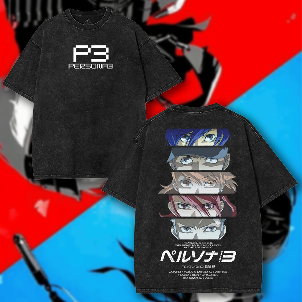 Persona 3 Graphic Unisex Double Printed Washed T- SHIRT