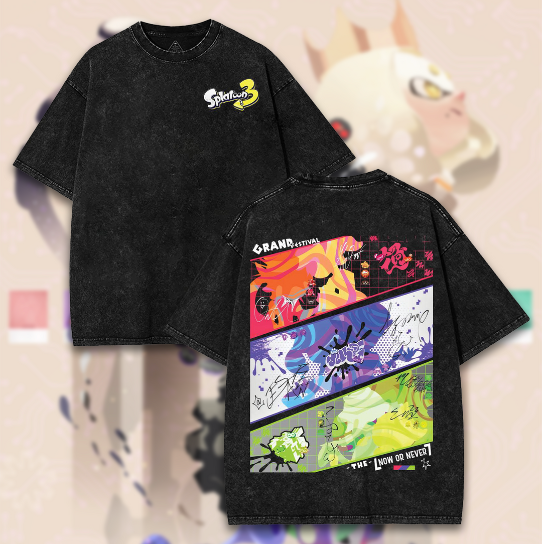 Splatoon 3 Cotton Unisex Round Neck Anime T-Shirt