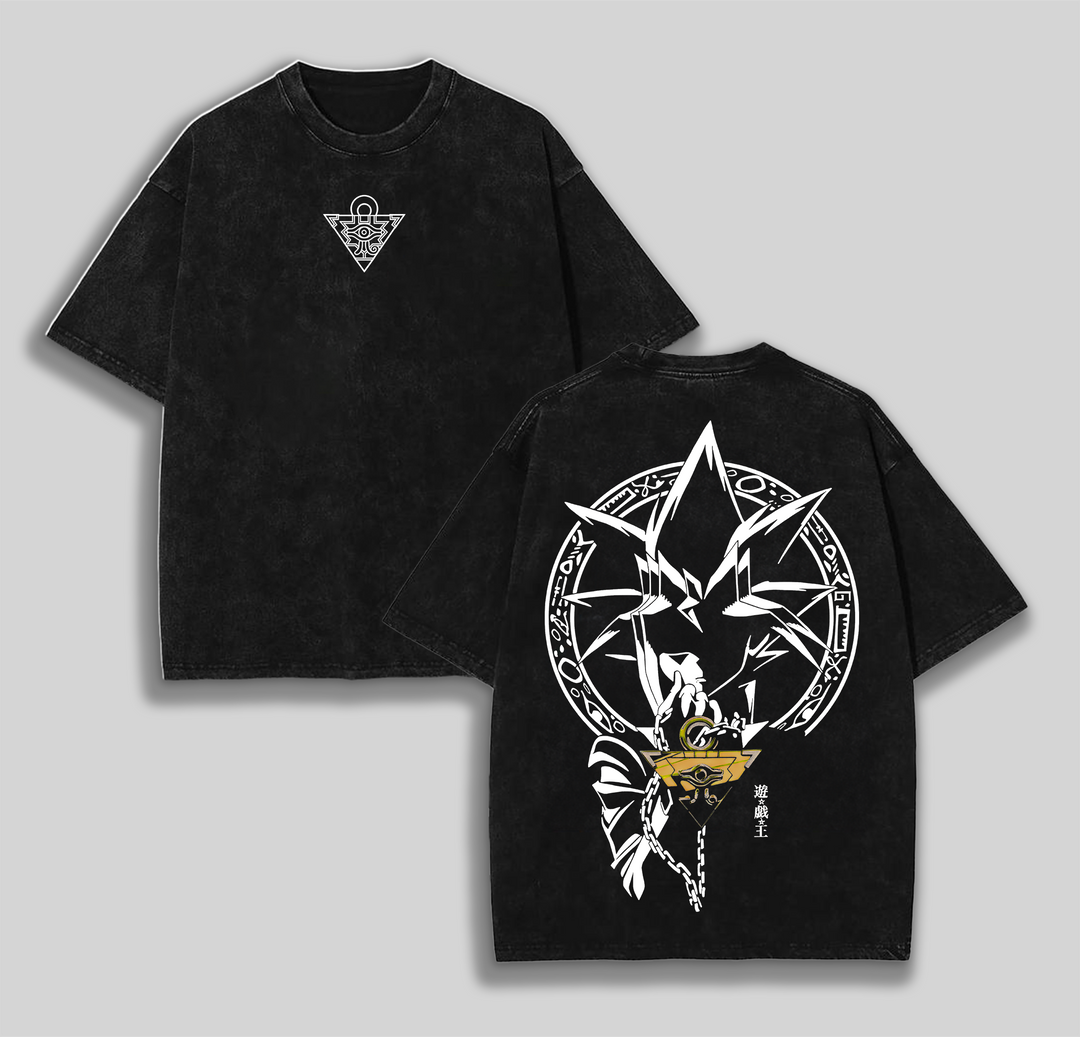 Retro Heavy Limited Edition Yu-Gi-Oh! Anime Oversized Vintage Washed Tee Cotton Tshirt, Perfect Gift for Anime Fans and Manga Lovers