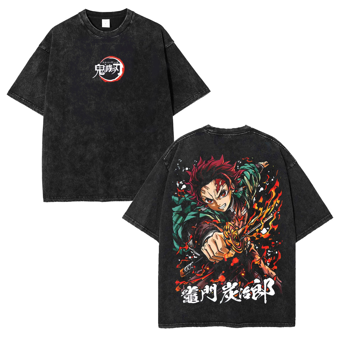 Tanjiro Demon Slayer Washed Shirt [MMU]