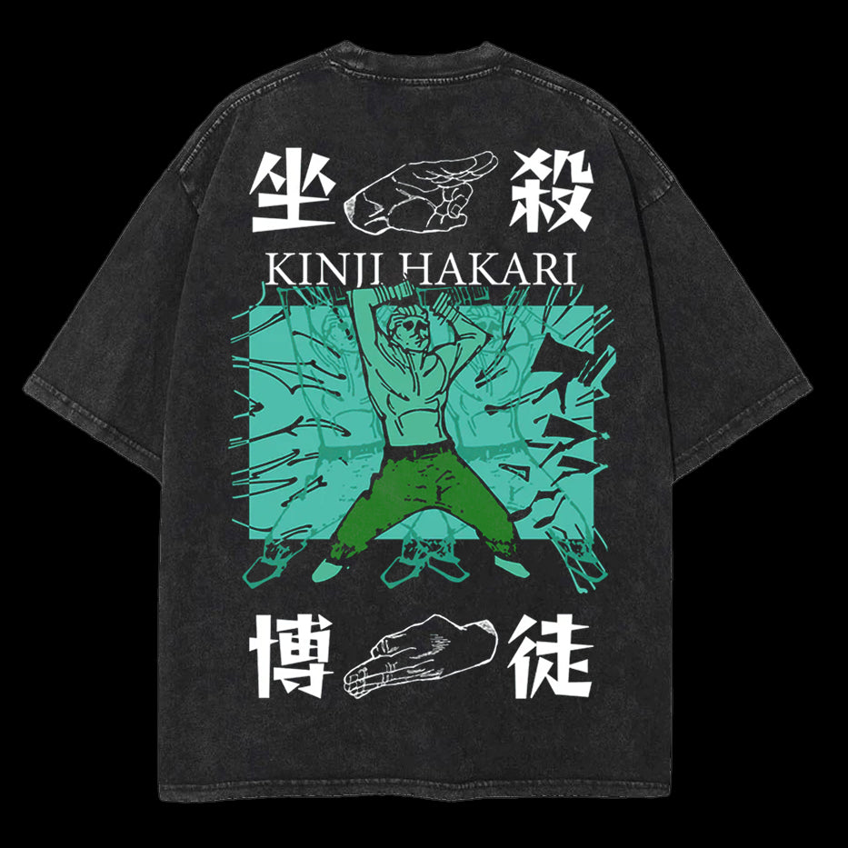 JACKPOT "HAKARI KINJI" Vintage Anime Wash Tee