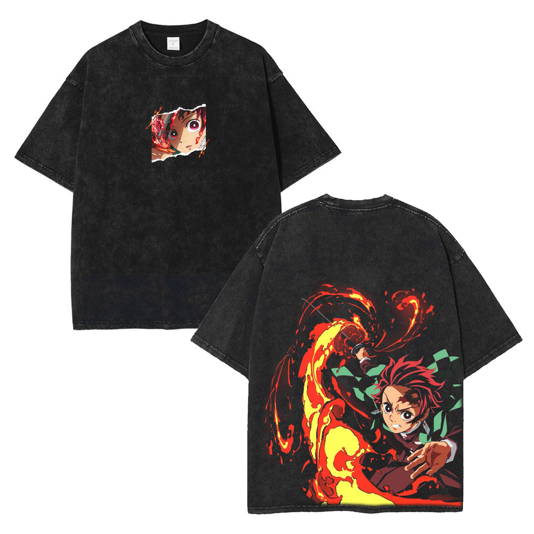 Tanjiro Demon Slayer Washed Shirt (AVN)