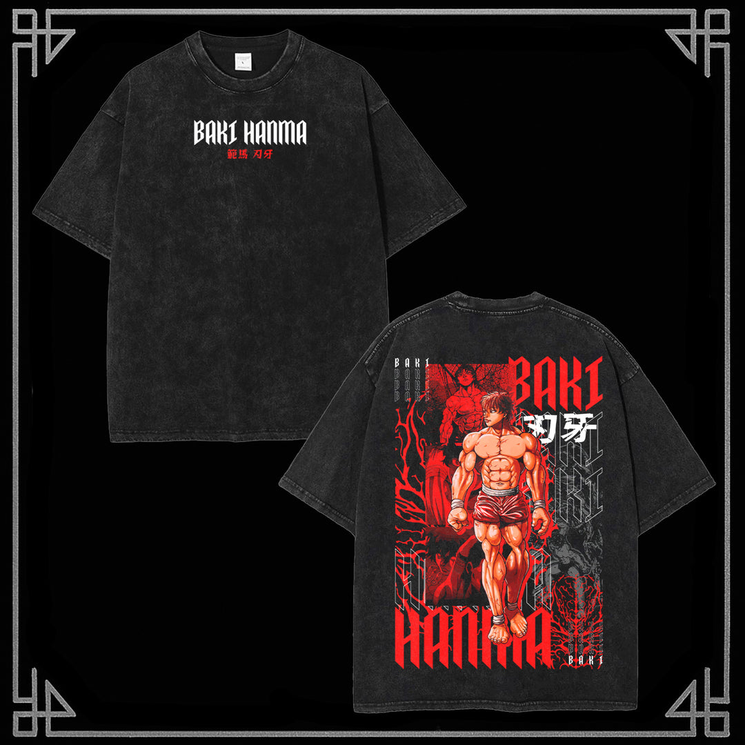 SON OF THE OGRE "BAKI HANMA" Wash Tshirt [MMU]