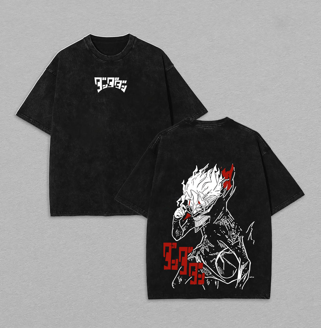 Okarun Dandadan Ken Takakura V2 Unisex Oversize Anime Clothing Anime Merch Men's Vintage Tees Manga Washed Heavyweight Cotton T-shirt, Gift For Anime Graphic Tees, Anime Shirt Hoodies Clothing Menswear