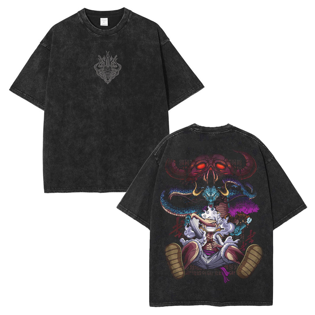 One Piece - Luffy and Kaido Washed Shirt [MMU]