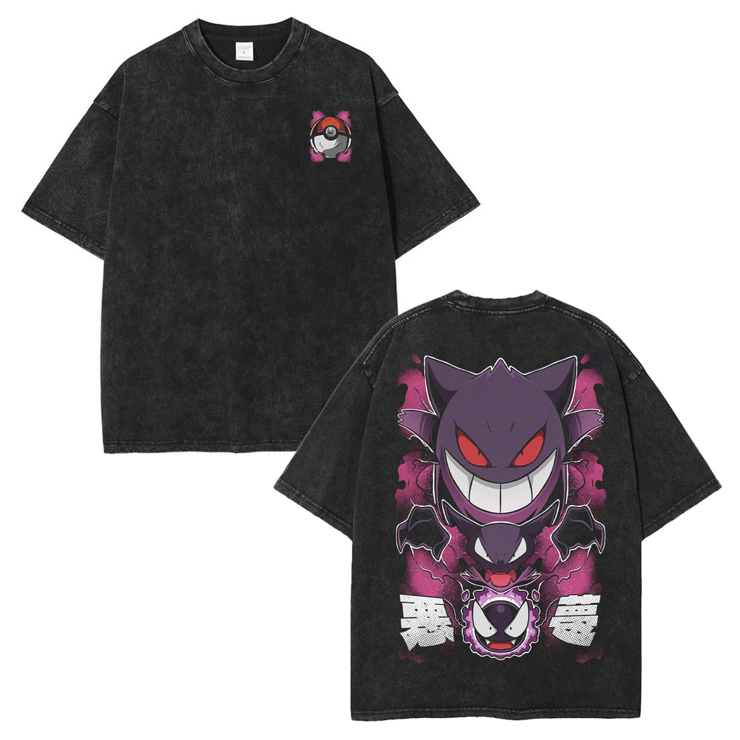 Pokemon - Gastly Evolution Line Washed Shirt [MMU]