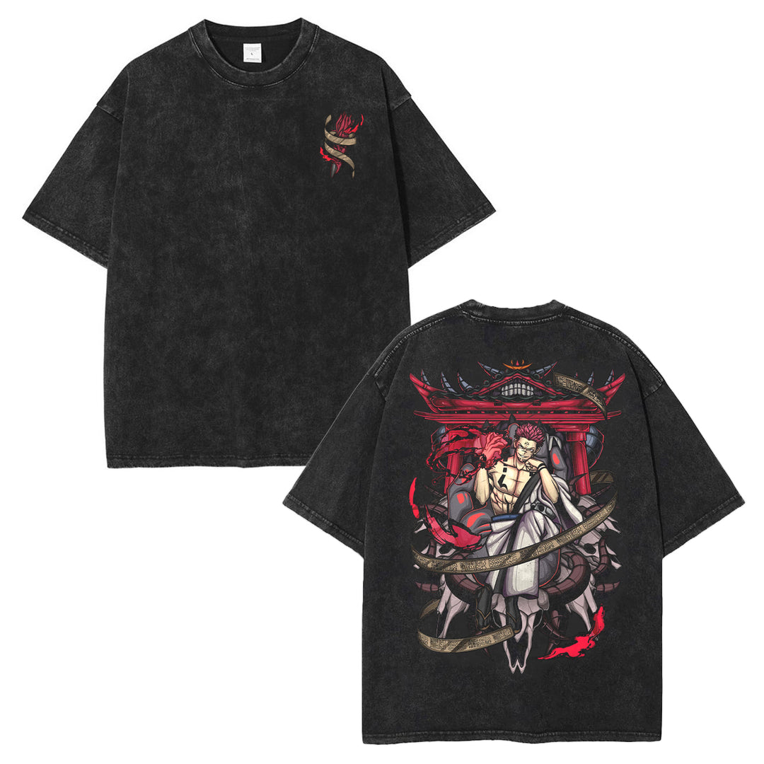 Jujutsu Kaisen - Ryomen Sukuna - Malevolent Shrine Washed Shirt [MMU]