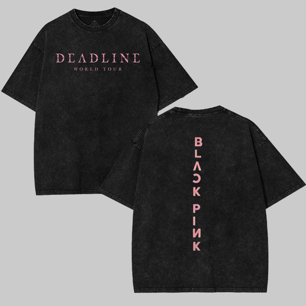 BLACK PINK: Deadline World Tour 2025 V2 Washed T-Shirt HHV