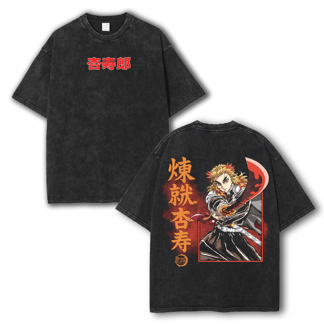 Demon Slayer Flame Rengoku Washed Shirt [MMU]