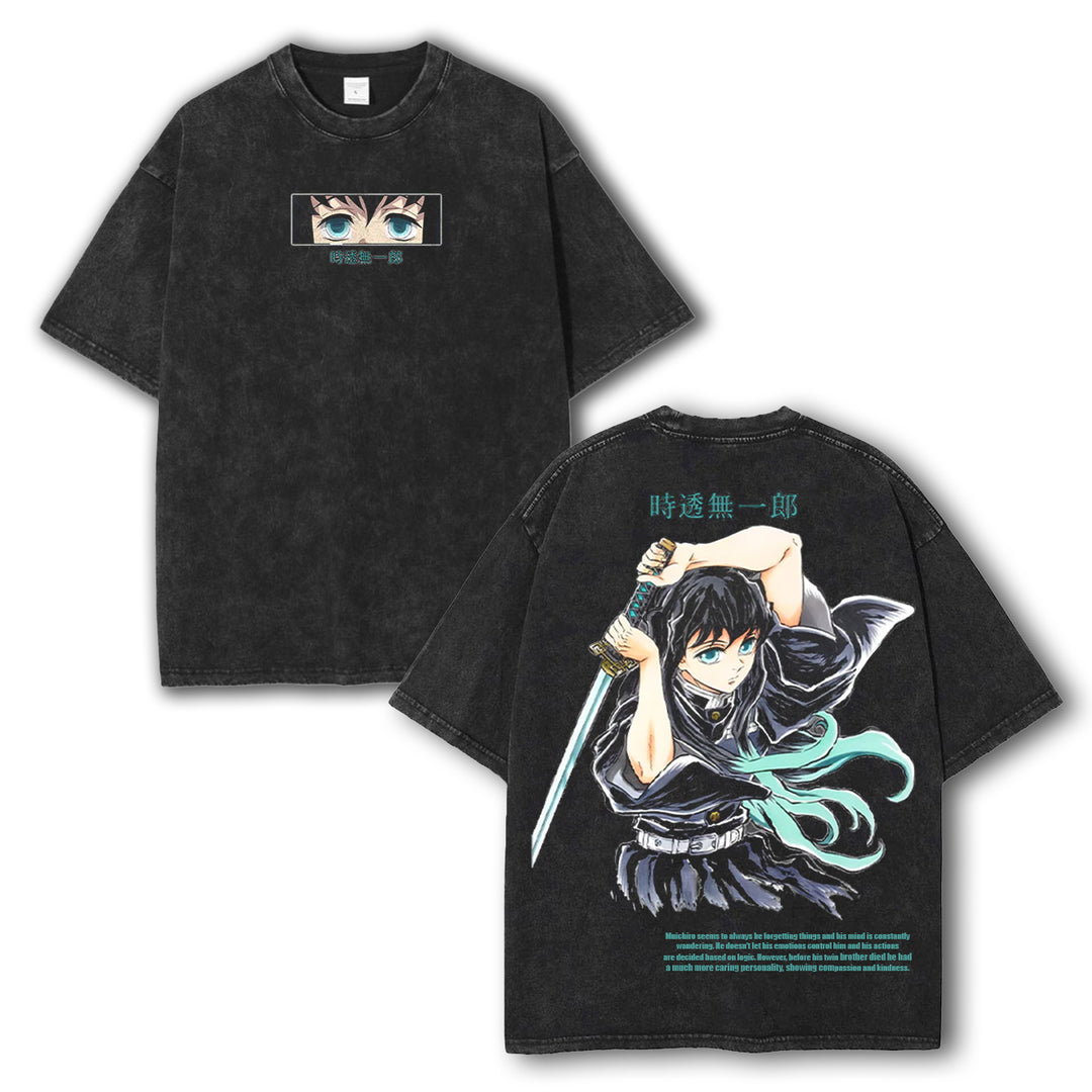 Demon Slayer Muichirou Tokito Washed Shirt [MMU]