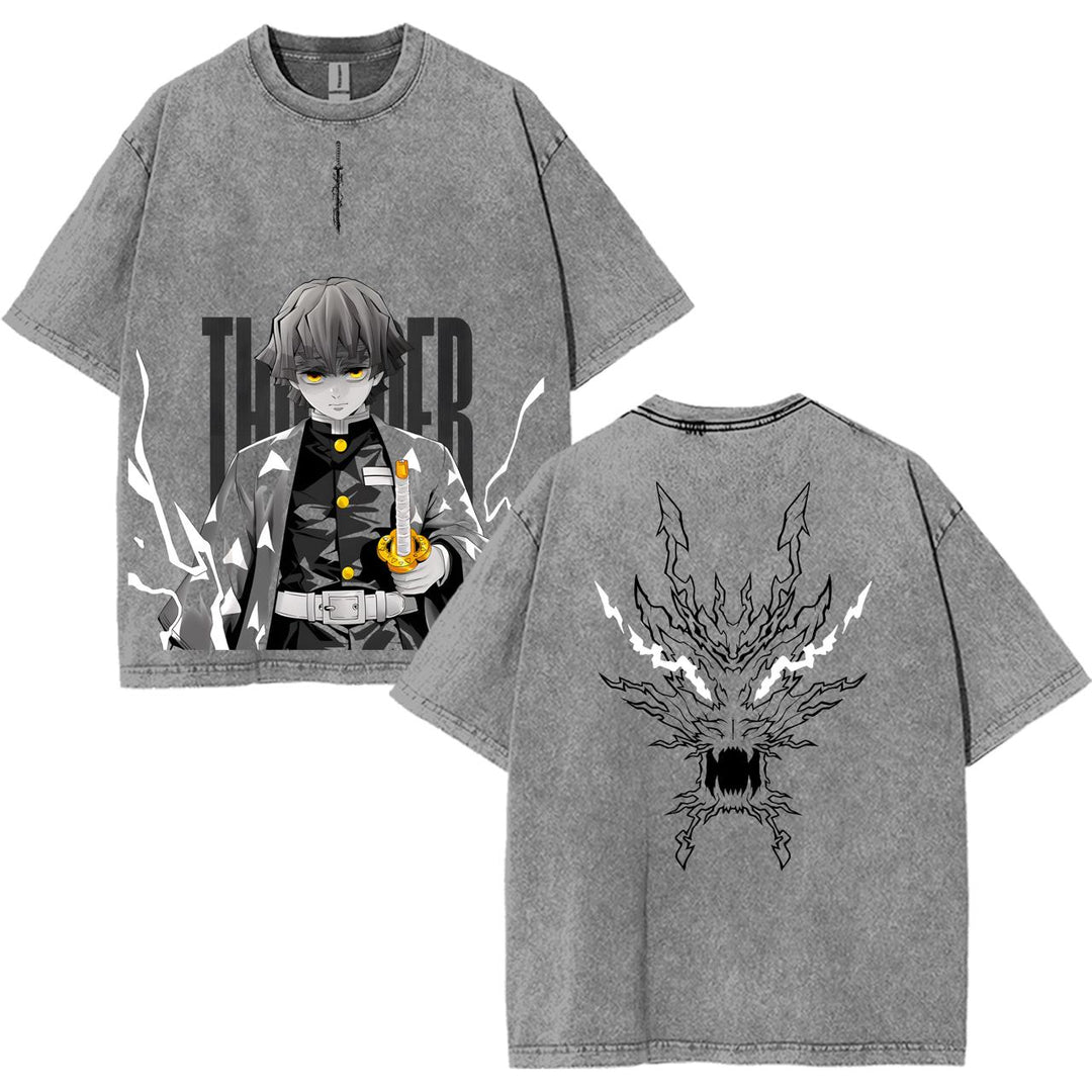 Zenitsu Demon Slayer Unisex Wash tshirt  [MMU]