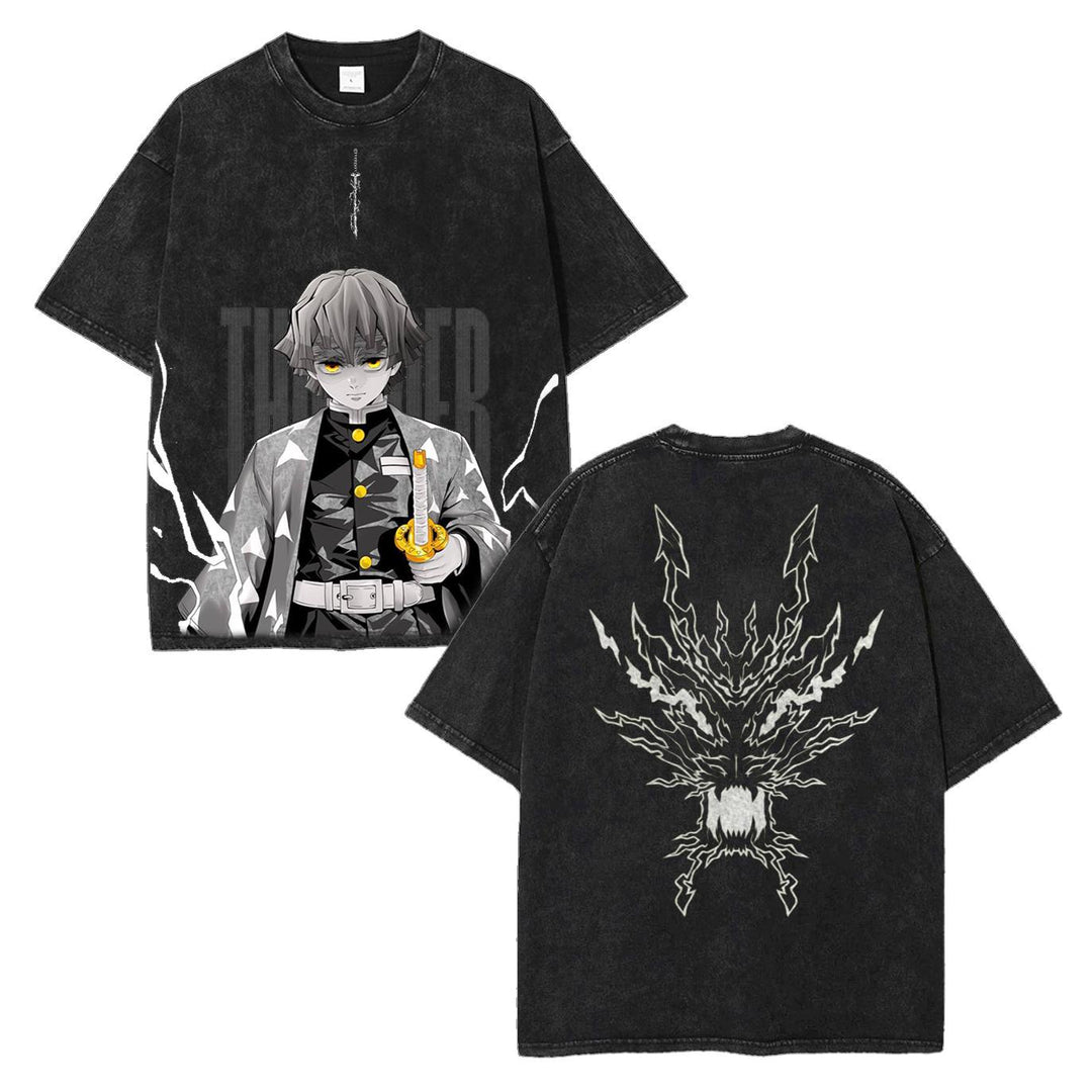 Zenitsu Demon Slayer Unisex Wash tshirt  [MMU]