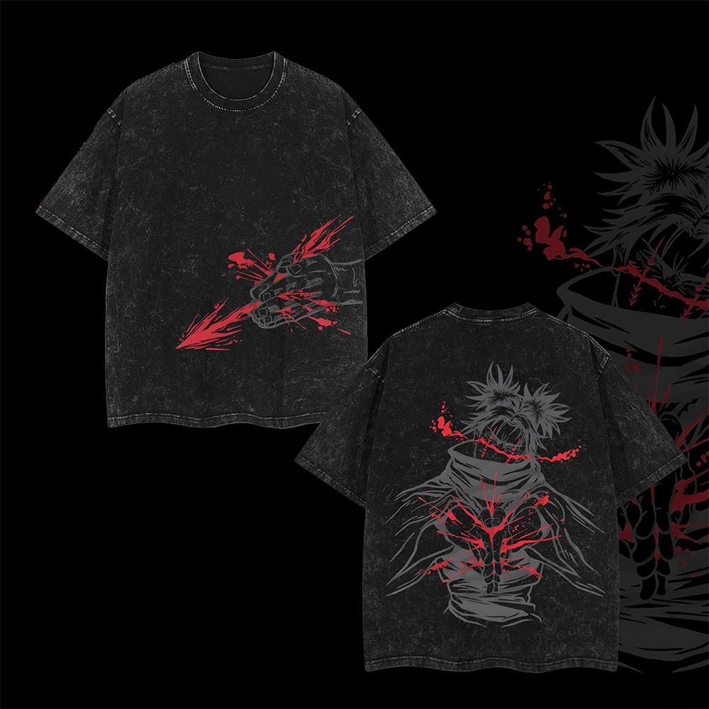 Choso Blood Manipulation Jujutsu Kaisen – Washed Tee Cotton Menswear Top  | SEP 10