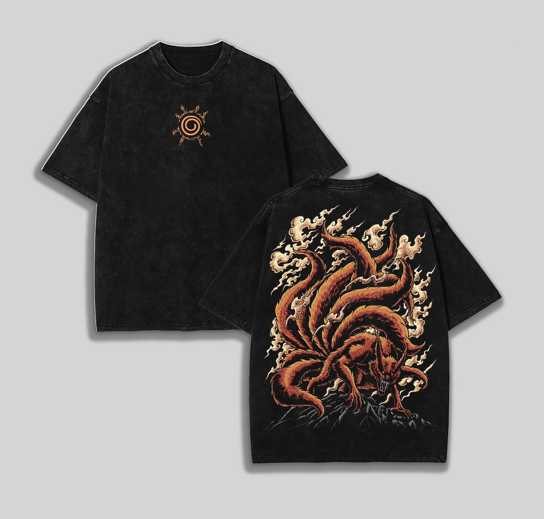 'TTT'|Jinchuriki Kurama Nine Tailed Fox Naruto Shippuden Retro Vintage