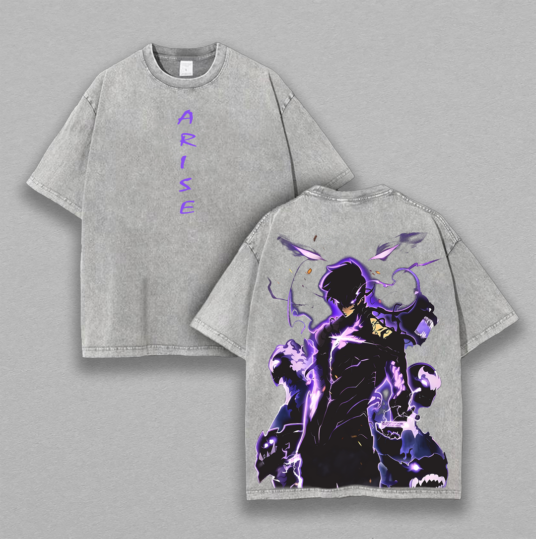 Sung Jin Woo x Solo Leveling Vintage Unisex Oversize Anime | TTT
