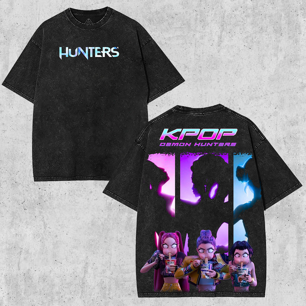 Huntrix: K-Pop Demon Hunters V6 Washed T-Shirt HHV