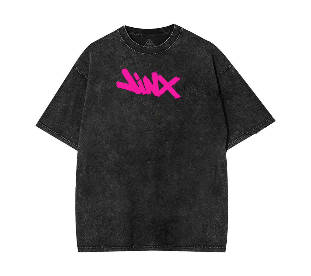 Retro Vintage Jinx x Powder Arcane: League of Legends Washed Tshirt [TPR]