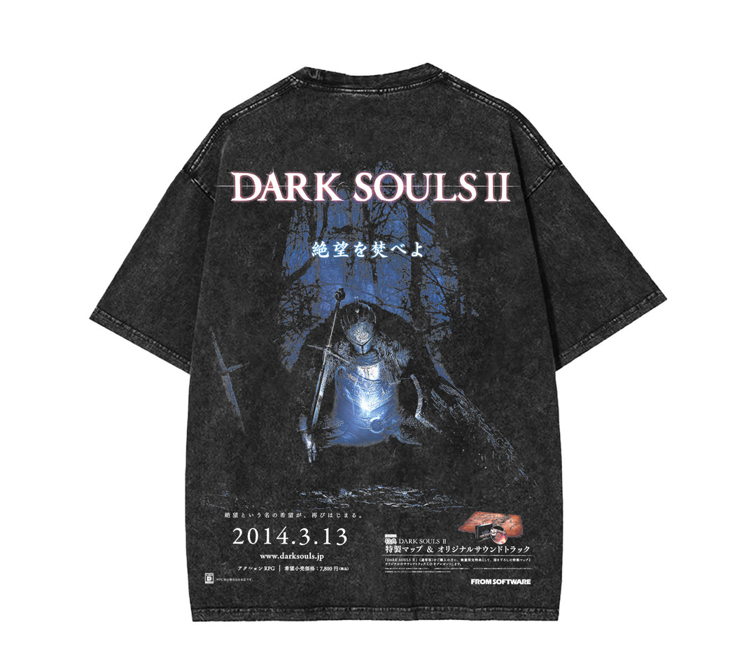 Dark Souls II Unisex Acid Washed Lightweight Cotton T-Shirt [TPR]