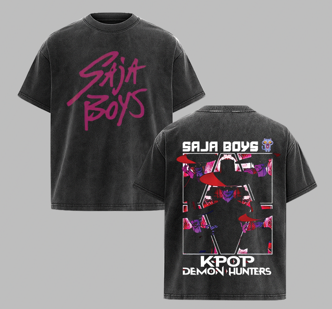 Saja Boys VRS Kpop Demon Hunter Vintage Washed Tee [KPX]
