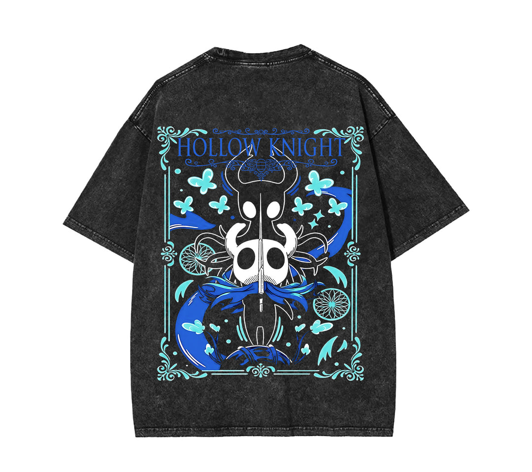 Hollow Knight Gaming Double Printed Unisex Acid Washed Lightweight T-Shirt [TPR]
