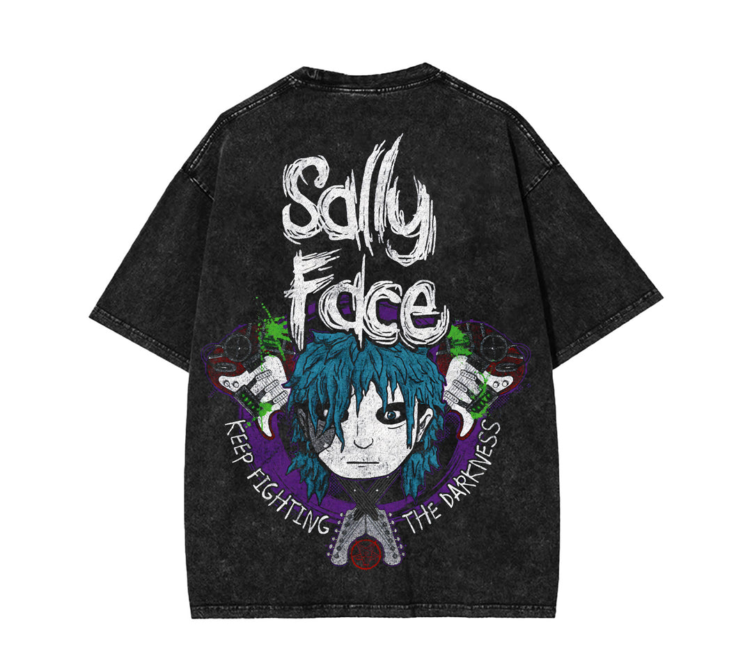 Sally Face Unisex Acid Washed Lightweight Cotton T-Shirt [TPR]