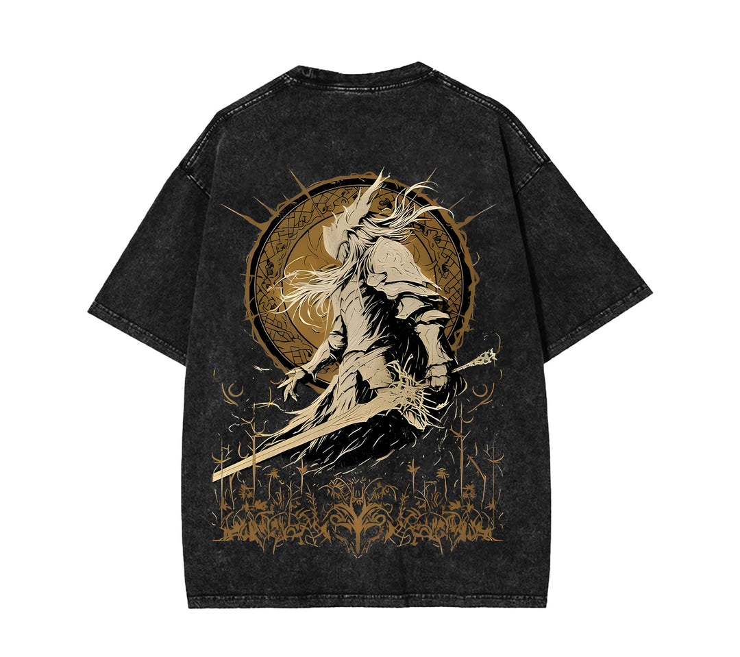 Malenia Elden Ring Vintage Lightweight Cotton Washed Tee [TPR]