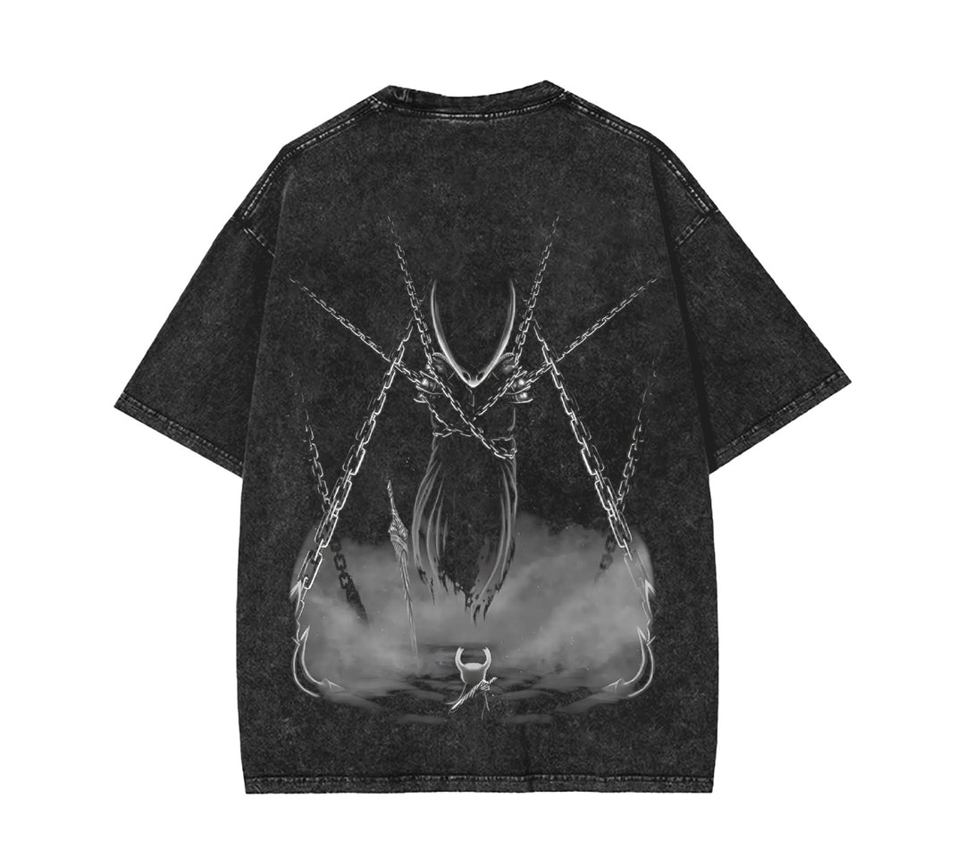 Hollow Knight Unisex Acid Washed Lightweight Cotton T-Shirt [TPR]