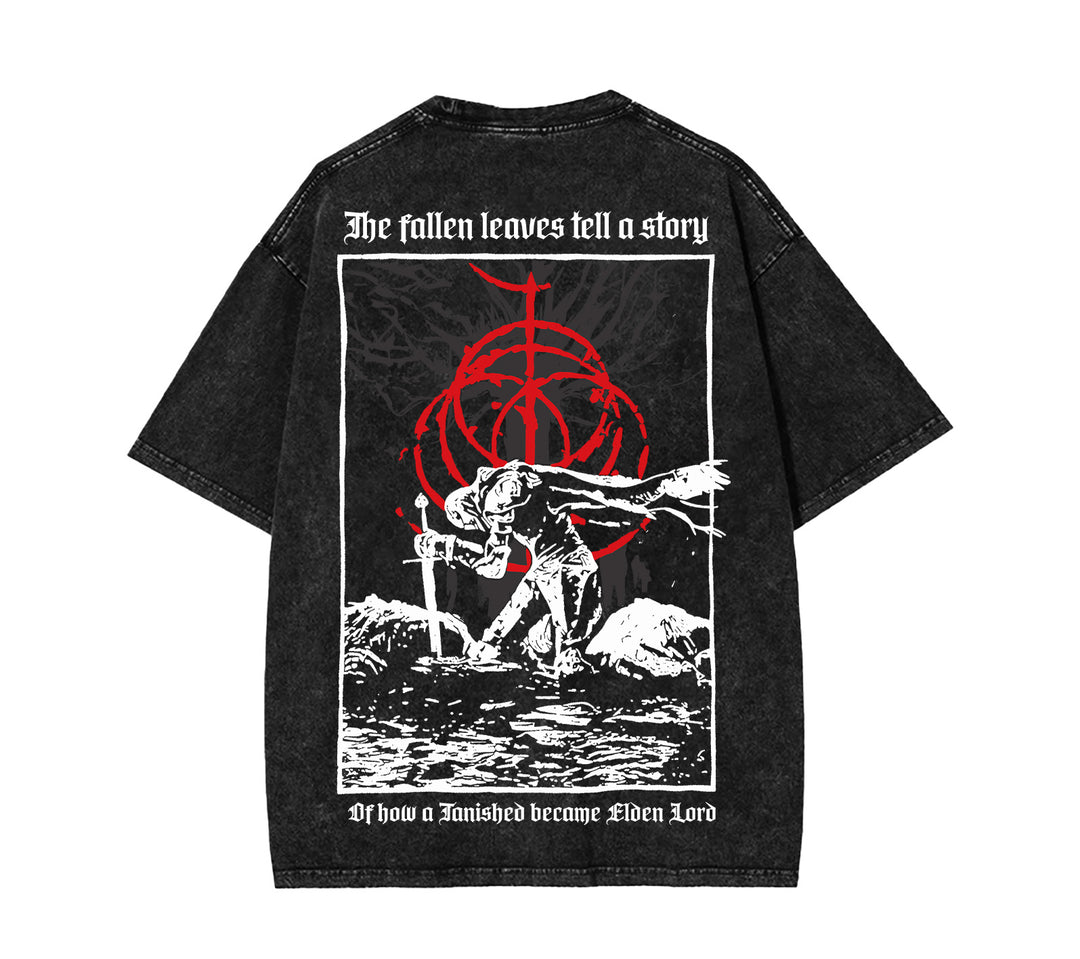 Elden Lord Elden Ring Unisex Acid Washed Lightweight Cotton T-Shirt [TPR]