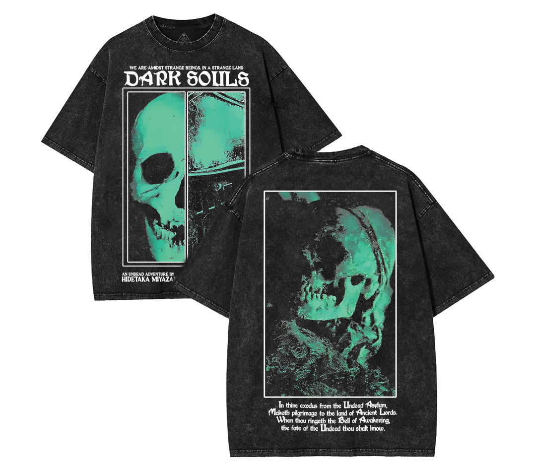 Dark Souls Knight Artorias the Abysswalker Acid Washed Lightweight Cotton T-Shirt [TPR]
